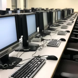 row-computer-monitors-are-lined-up-desk_662214-57775